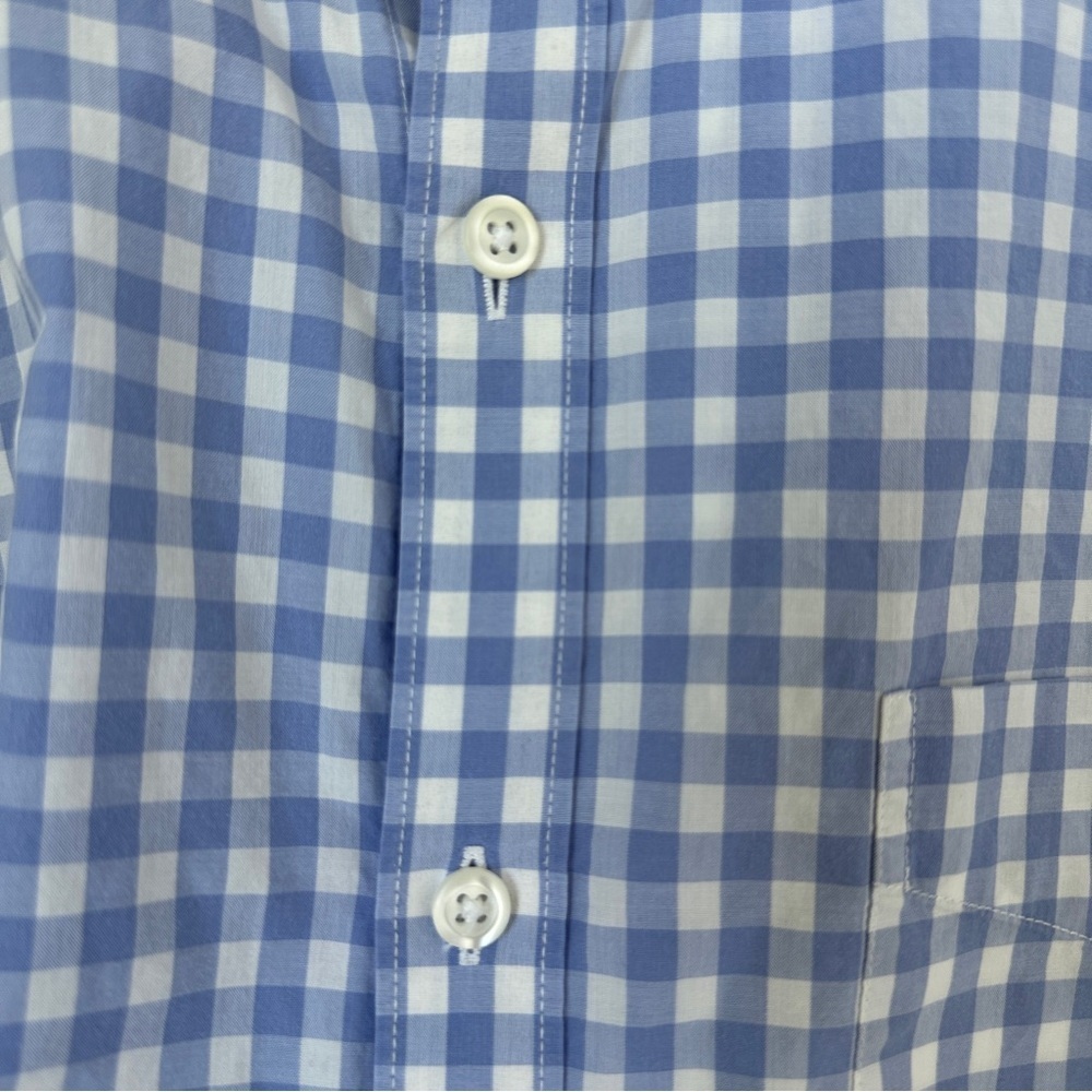 Bonobos Men's Light Blue Gingham Long Sleeve Button Down Shirt Size XXL - Picture 8 of 11